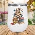 Cute Reading Chicken With Glasses Books Bookworm Reader Book Wine Tumbler