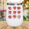 Cute Reading Hearts Valentine Day Book Lover Teacher Student Wine Tumbler Cute Reading Hearts Valentine Day Book Lover Teacher Student Wine Tumbler