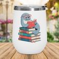 Cute Reading Seal On Books Book Lover Wine Tumbler Cute Reading Seal On Books Book Lover Wine Tumbler