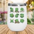 Cute Shamrock Reading St Patricks Day Teacher Book Lovers Wine Tumbler