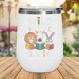 Cute Wildlife Zoo Animals For Book Reader Bookworms Wine Tumbler