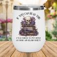 Dark Romance Merch I Put Down My Book Lover Spicy Skeleton Wine Tumbler