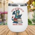 Dark Romance Romantasy Easily Distracted By Dragons & Books Wine Tumbler