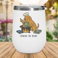 Dog Cooking The Books Wine Tumbler