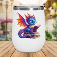 Dragon Reading a Book Bookworm Book Lover Wine Tumbler Dragon Reading a Book Bookworm Book Lover Wine Tumbler