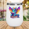 Dragon Reading a Book Bookworm Book Wine Tumbler Dragon Reading a Book Bookworm Book Wine Tumbler