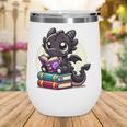 Dragon Reading A Book Cute Bookworm Book Lover Wine Tumbler