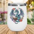 Dragon Reading Book Girls Kids Bookworm Book Lover Wine Tumbler Dragon Reading Book Girls Kids Bookworm Book Lover Wine Tumbler