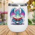 Dragon Reading Book Lover Wine Tumbler Dragon Reading Book Lover Wine Tumbler