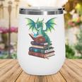 Dragon Reading Books Fantasy Lovers Mythical Creatures Wine Tumbler