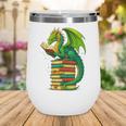 Dragon Reading Books Matching Bookworm Readers Librarian Wine Tumbler