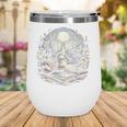Duck Reading Book Full Moon Lake Scenery Wine Tumbler