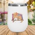 Easily Distracted By Cats And Books Cute Cat Sleeping Girls Wine Tumbler