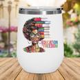 Education Is Freedom History Month Teacher Books Afro Wine Tumbler