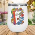 Equal Rights Book Flower Resist Feminist LGBTQ Floral Wine Tumbler