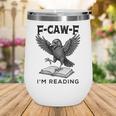 F-Caw-F Crow Book Lovers Vintage Bookish Bird Wine Tumbler