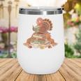 Fall Book Vintage Turkey Thanksgiving Reading Book Lovers Wine Tumbler Fall Book Vintage Turkey Thanksgiving Reading Book Lovers Wine Tumbler