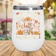 Fall In Love With Reading Book Autumn Pumpkins And Teachers Wine Tumbler