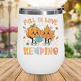 Fall In Love With Reading Thanksgiving Pumpkin Book Lover Wine Tumbler Fall In Love With Reading Thanksgiving Pumpkin Book Lover Wine Tumbler