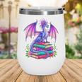 Fantasy Dragon Reading Books Bookworm Wine Tumbler Fantasy Dragon Reading Books Bookworm Wine Tumbler