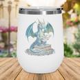 Fantasy Dragon Reading Magical Book Lover Halloween Vibes Wine Tumbler Fantasy Dragon Reading Magical Book Lover Halloween Vibes Wine Tumbler