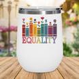 Floral Flower Book Equality Human Rights Women's Rights Wine Tumbler