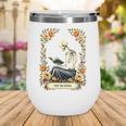 Floral Tarot Card The Reader Skeleton Reading Book Wine Tumbler