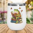 Frog & Toad Fishing Vintage Classic Book Frog Reading Book Wine Tumbler Frog & Toad Fishing Vintage Classic Book Frog Reading Book Wine Tumbler