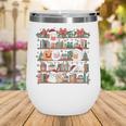 Ghost Christmas Reading Book Lover Library Christmas Teacher Wine Tumbler Ghost Christmas Reading Book Lover Library Christmas Teacher Wine Tumbler