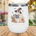 Ghost Reading Book Coquette Bow Halloween Girl Kid Teacher Wine Tumbler Ghost Reading Book Coquette Bow Halloween Girl Kid Teacher Wine Tumbler