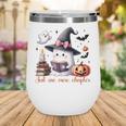 Ghost Reading Book Coquette Bow Halloween Girl Toddler Kid Premium Wine Tumbler