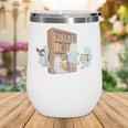 Ghosts Reading Books Teacher Halloween Librarian Book Lover Wine Tumbler