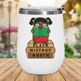 Girl Kid Reading Book Black History Month Bookworm Wine Tumbler