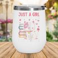 Girl Who Loves Cats And Books Cute Wine Tumbler