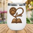 Girl Who Loves Dogs & Books Heart Dog Lover Reader Reeding Wine Tumbler Girl Who Loves Dogs & Books Heart Dog Lover Reader Reeding Wine Tumbler