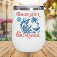 Girl Reading Book Summer Beach Vacation For Book Lover Wine Tumbler