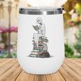 Gothic Librarian Halloween Books Tee For Teachers Wine Tumbler