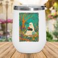 Groovy Ghost Reading Book Cat Halloween Ghost Teacher Wine Tumbler Groovy Ghost Reading Book Cat Halloween Ghost Teacher Wine Tumbler