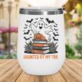 Haunted By My TBR Boo Halloween Book Lover Librarian Wine Tumbler