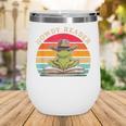 Howdy Reader Frog Reading Book Vintage Wine Tumbler