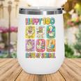 HUGvyn Happy 100 Days Of School Teacher Goose Preppy Books Wine Tumbler
