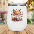I'd Rather Be Reading Cute Fox Book Lover Reader Bookworm Wine Tumbler