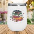 It's a Good Day To Read a Book Floral Stack Tee Wine Tumbler