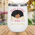 Just a Girl Who Loves Books African American Book Nerd Lover Wine Tumbler