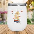 Just a Girl Who Loves Cats And Books Reading Cat & Bookworm Wine Tumbler