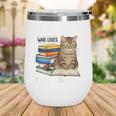 Just a Girl Who Loves Cats And Books Wine Tumbler Just a Girl Who Loves Cats And Books Wine Tumbler