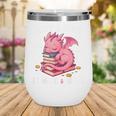 Just A Girl Who Loves Dragons And Books Dragon Reading Lover Wine Tumbler