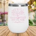 Just One More Chapter Bookish Book Reading Bright Hot Pink Wine Tumbler