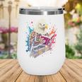Kawaii Eagle Reads Book Reading Library Book Bookworm Wine Tumbler