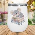 Koala Reading Book Pajama Sleep Wine Tumbler Koala Reading Book Pajama Sleep Wine Tumbler